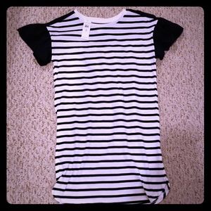 GAP striped flutter sleeve dress